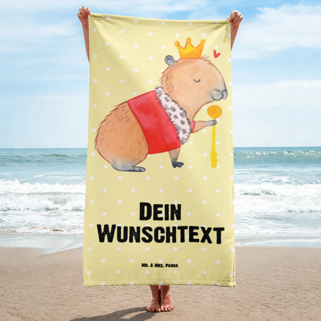 Handtuch mit Namen Capybara König Personalisiertes Badehandtuch, Handtuch personalisiert, Handtuch mit Namen, Badetuch personalisiert, Handtuch bedrucken, Saunatuch mit Namen, Handtuch Geschenk, Tiermotive, Gute Laune, lustige Sprüche, Tiere, Capybara, König