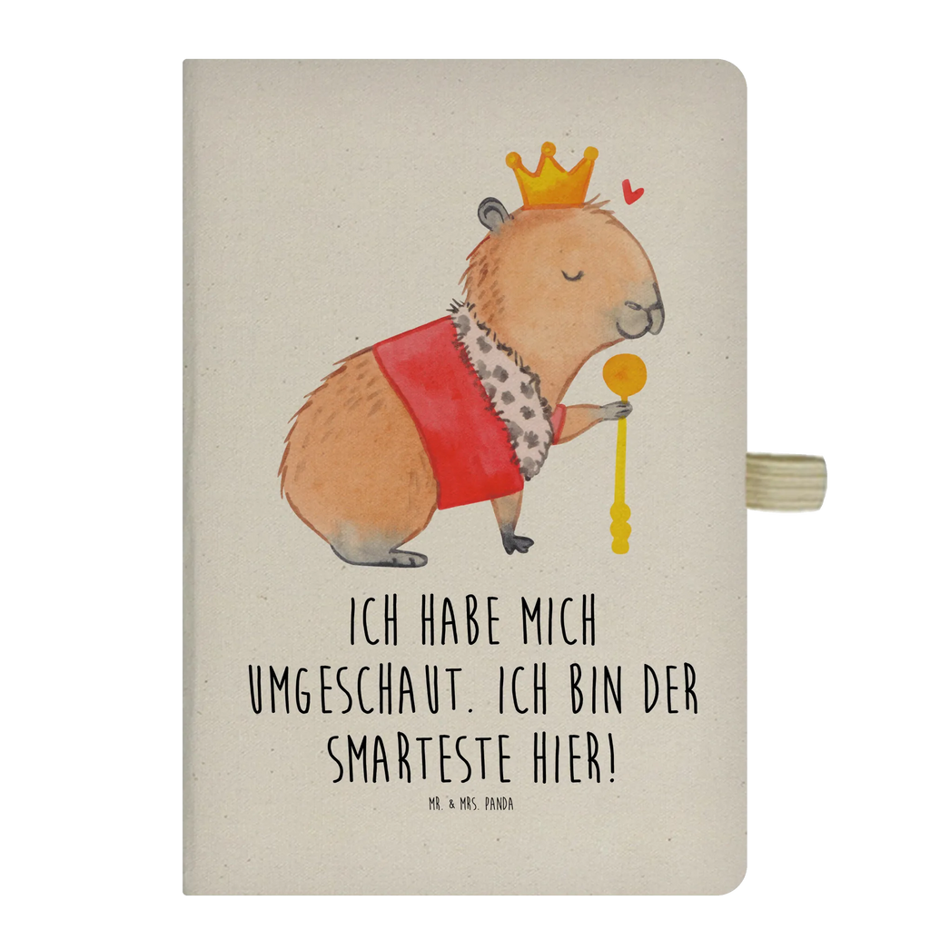 Baumwoll Notizbuch Capybara König Notizen, Eintragebuch, Tagebuch, Notizblock, Adressbuch, Journal, Kladde, Skizzenbuch, Notizheft, Schreibbuch, Schreibheft, Tiermotive, Gute Laune, lustige Sprüche, Tiere, Capybara, König