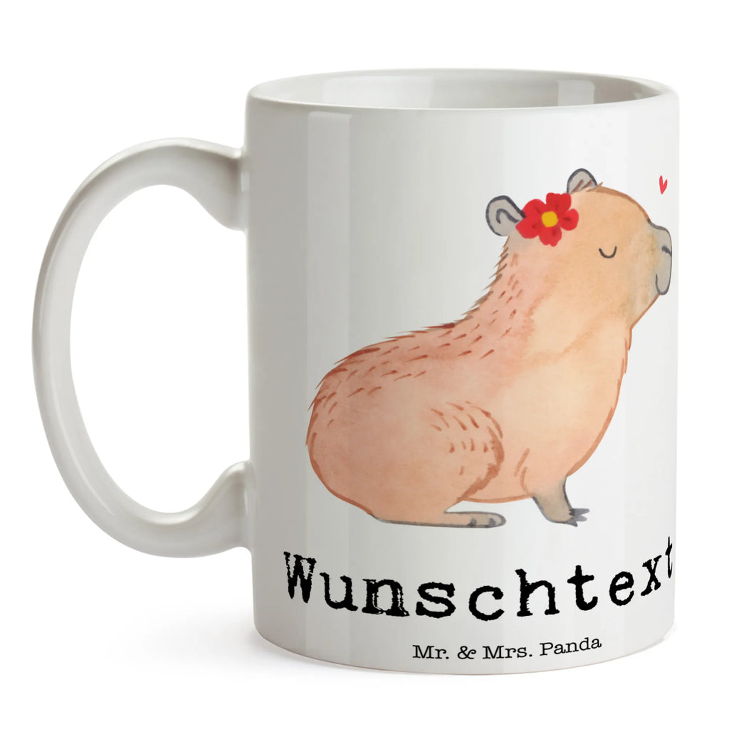 Personalisierte Tasse Capybara Blume Personalisierte Tasse, Namenstasse, Wunschname, Personalisiert, Tasse, Namen, Drucken, Tasse mit Namen, Tiermotive, Gute Laune, lustige Sprüche, Tiere, Capybara