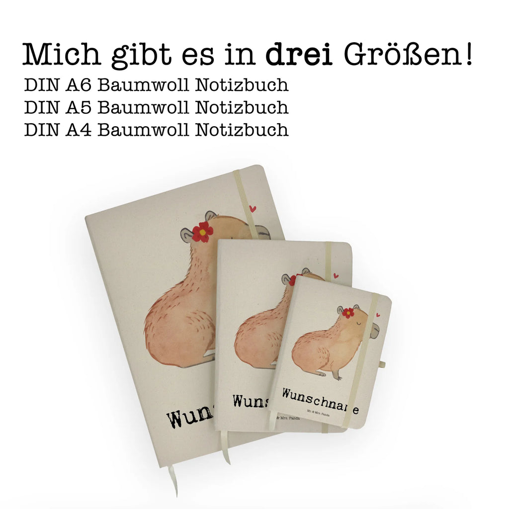 DIN A4 Personalisiertes Notizbuch Capybara Blume Personalisiertes Notizbuch, Notizbuch mit Namen, Notizbuch bedrucken, Personalisierung, Namensbuch, Namen, Tiermotive, Gute Laune, lustige Sprüche, Tiere, Capybara