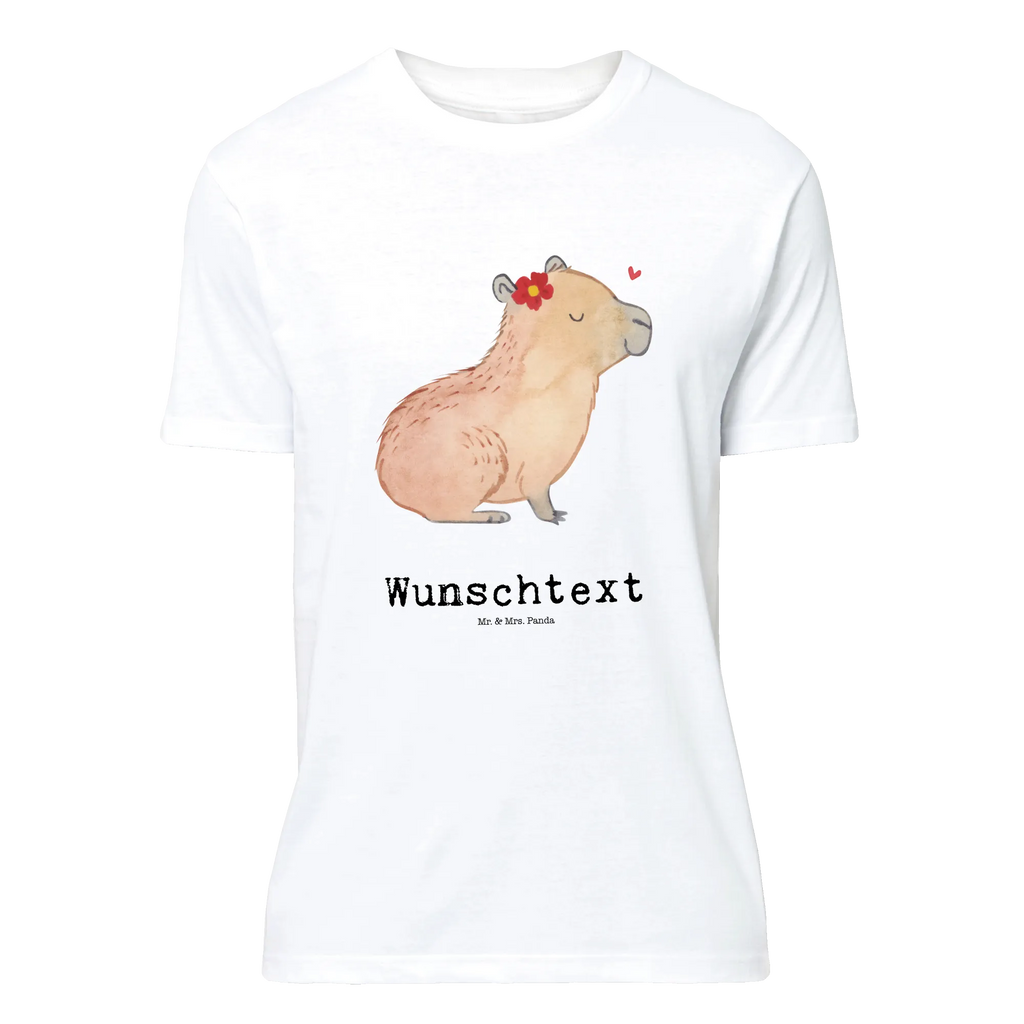 Personalisiertes T-Shirt Capybara Blume T-Shirt Personalisiert, T-Shirt mit Namen, T-Shirt mit Aufruck, Männer, Frauen, Tiermotive, Gute Laune, lustige Sprüche, Tiere, Capybara