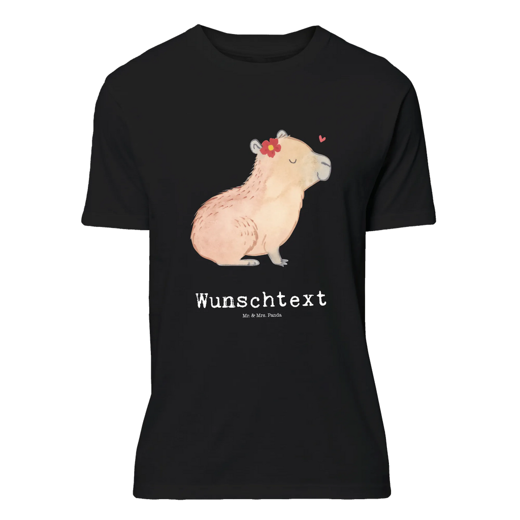 Personalisiertes T-Shirt Capybara Blume T-Shirt Personalisiert, T-Shirt mit Namen, T-Shirt mit Aufruck, Männer, Frauen, Tiermotive, Gute Laune, lustige Sprüche, Tiere, Capybara