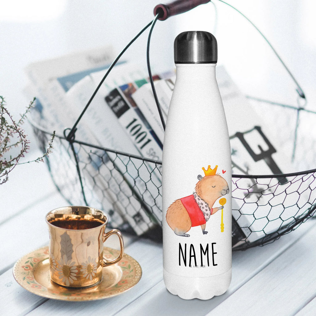 Personalisierte Thermosflasche Capybara König Personalisierte Isolierflasche, Personalisierte Thermoflasche, Personalisierte Trinkflasche, Trinkflasche Mit Namen, Wunschname, Bedrucken, Namensflasche, Tiermotive, Gute Laune, lustige Sprüche, Tiere, Capybara, König