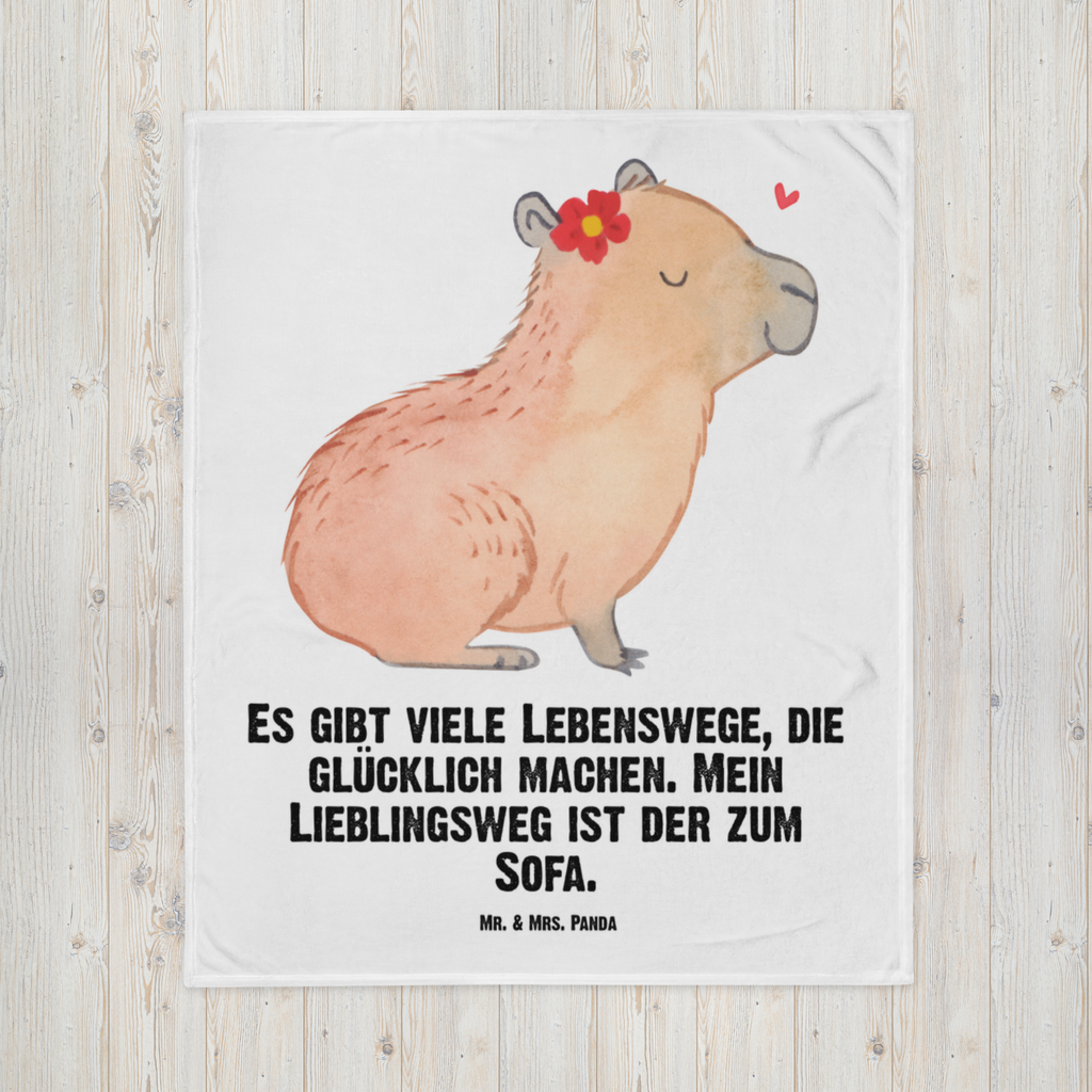 Babydecke Capybara Blume Babydecke, Babygeschenk, Geschenk Geburt, Babyecke Kuscheldecke, Krabbeldecke, Tiermotive, Gute Laune, lustige Sprüche, Tiere, Capybara