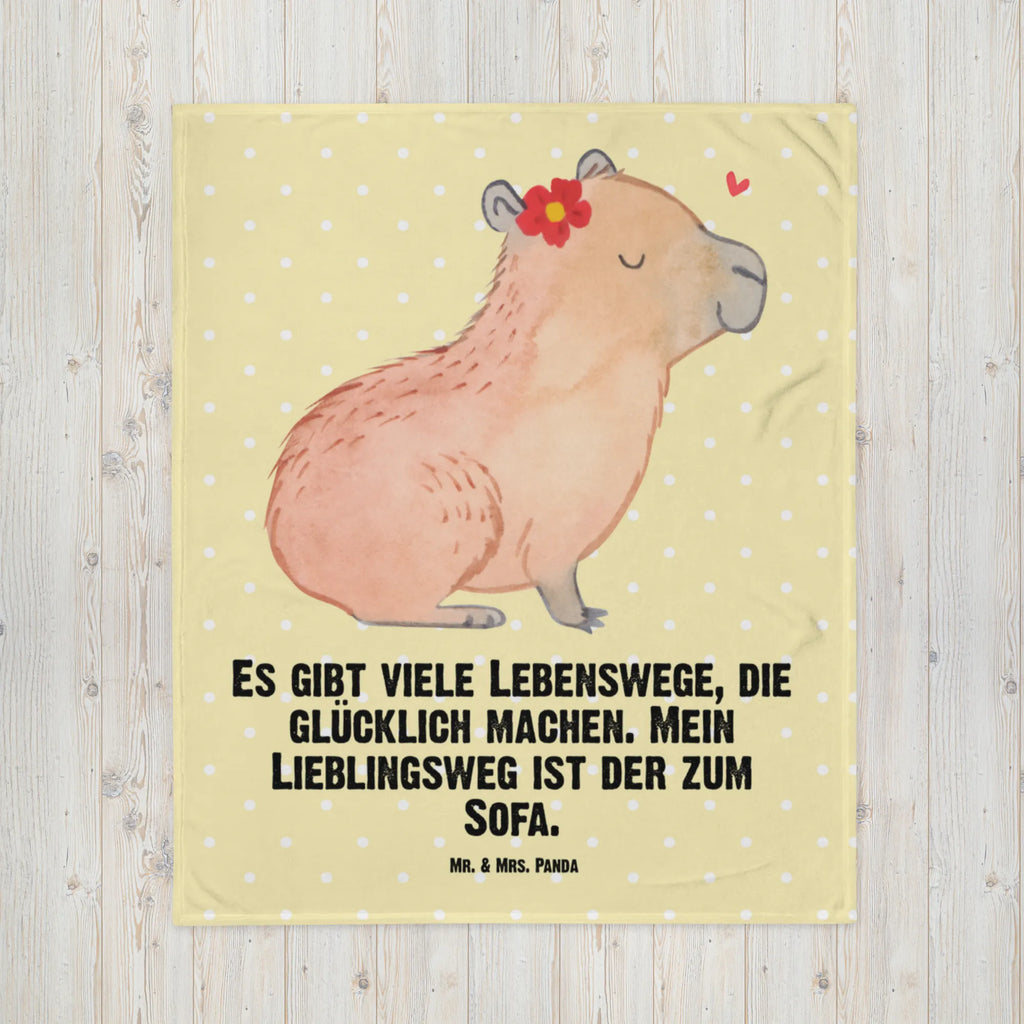 Babydecke Capybara Blume Babydecke, Babygeschenk, Geschenk Geburt, Babyecke Kuscheldecke, Krabbeldecke, Tiermotive, Gute Laune, lustige Sprüche, Tiere, Capybara