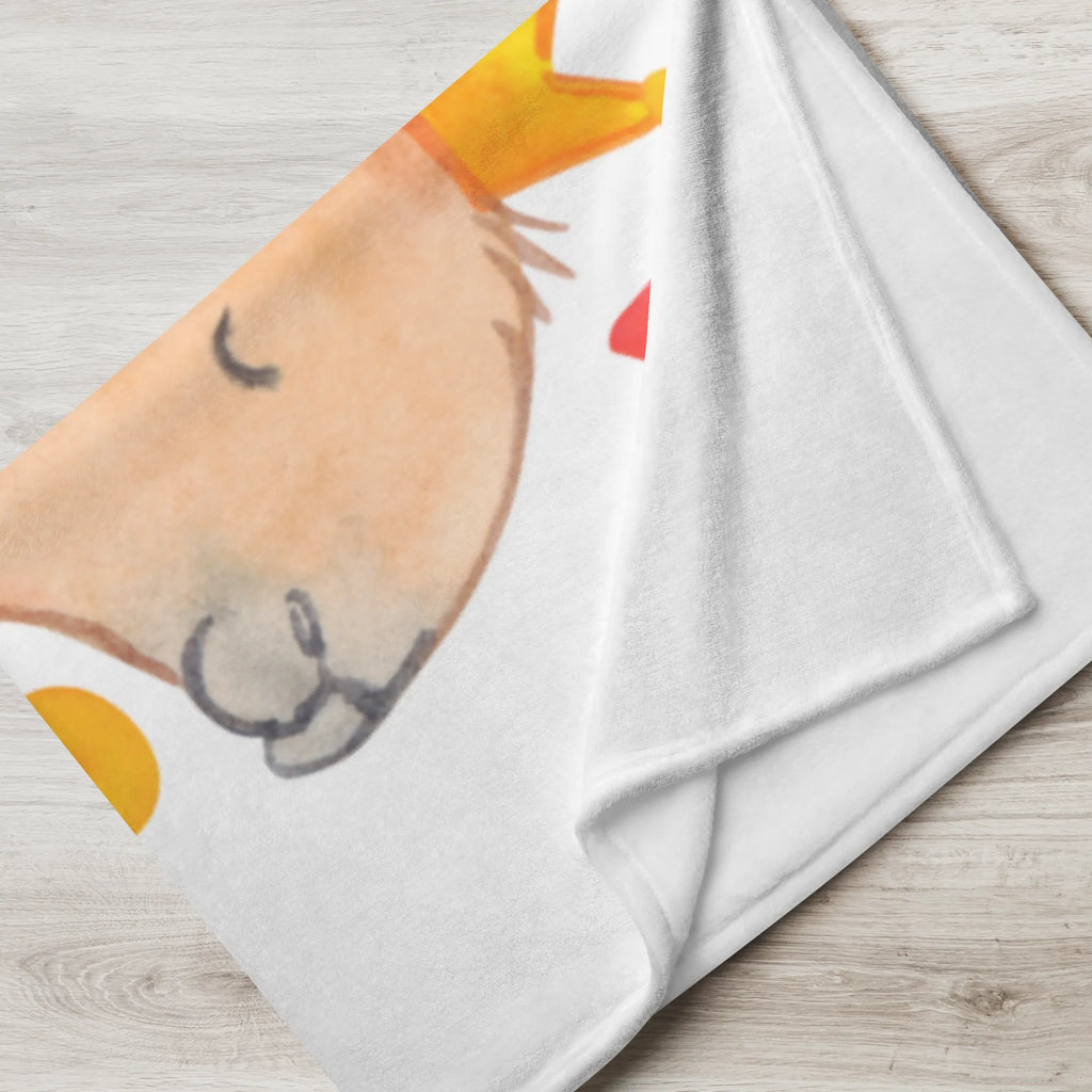 Babydecke Capybara König Babydecke, Babygeschenk, Geschenk Geburt, Babyecke Kuscheldecke, Krabbeldecke, Tiermotive, Gute Laune, lustige Sprüche, Tiere, Capybara, König