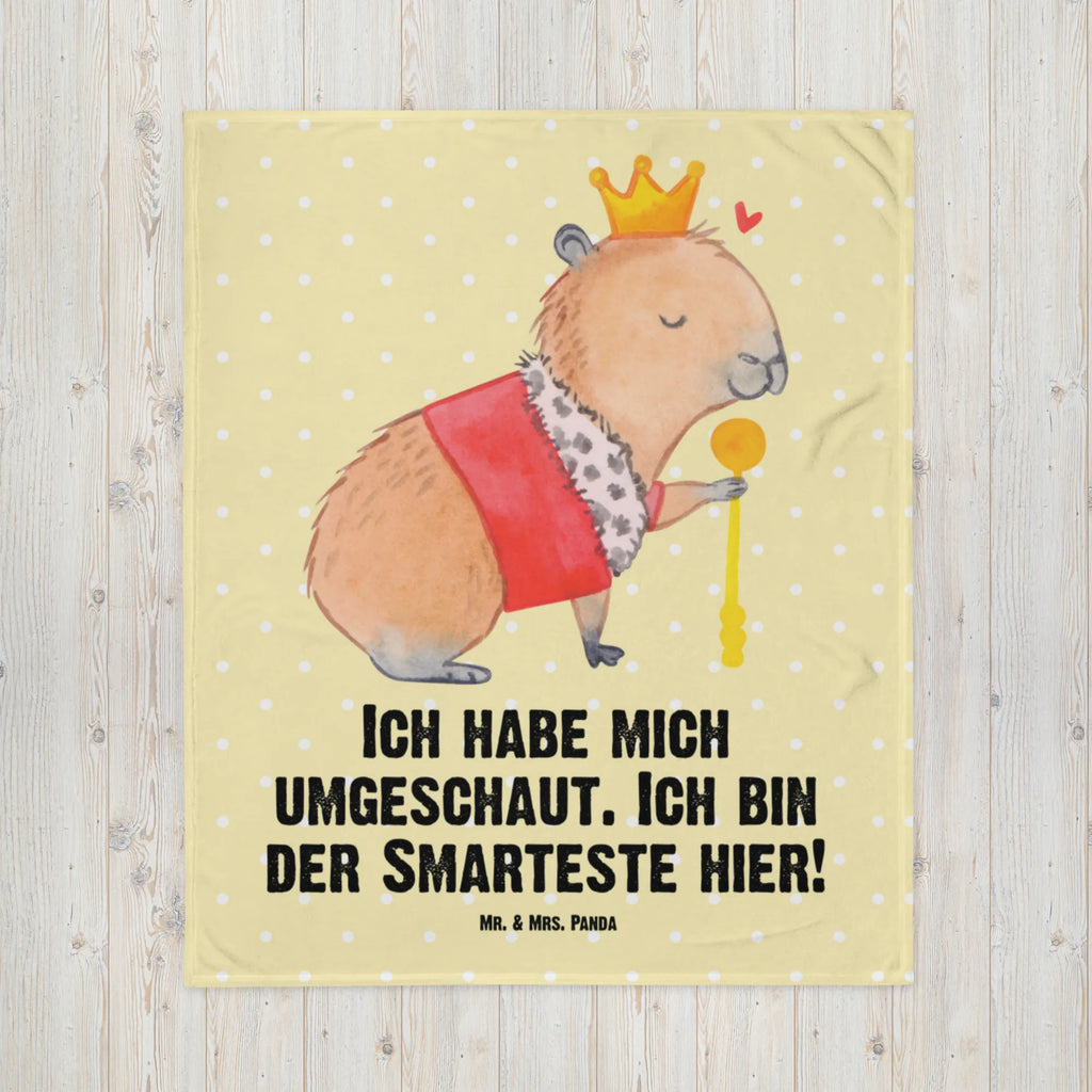 Babydecke Capybara König Babydecke, Babygeschenk, Geschenk Geburt, Babyecke Kuscheldecke, Krabbeldecke, Tiermotive, Gute Laune, lustige Sprüche, Tiere, Capybara, König