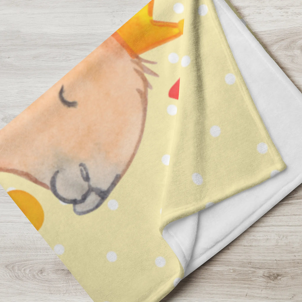 Babydecke Capybara König Babydecke, Babygeschenk, Geschenk Geburt, Babyecke Kuscheldecke, Krabbeldecke, Tiermotive, Gute Laune, lustige Sprüche, Tiere, Capybara, König