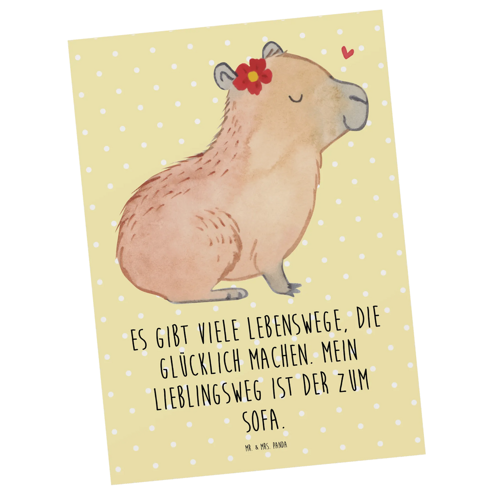 Postkarte Capybara Blume Postkarte, Karte, Geschenkkarte, Grußkarte, Einladung, Ansichtskarte, Geburtstagskarte, Einladungskarte, Dankeskarte, Ansichtskarten, Einladung Geburtstag, Einladungskarten Geburtstag, Tiermotive, Gute Laune, lustige Sprüche, Tiere, Capybara