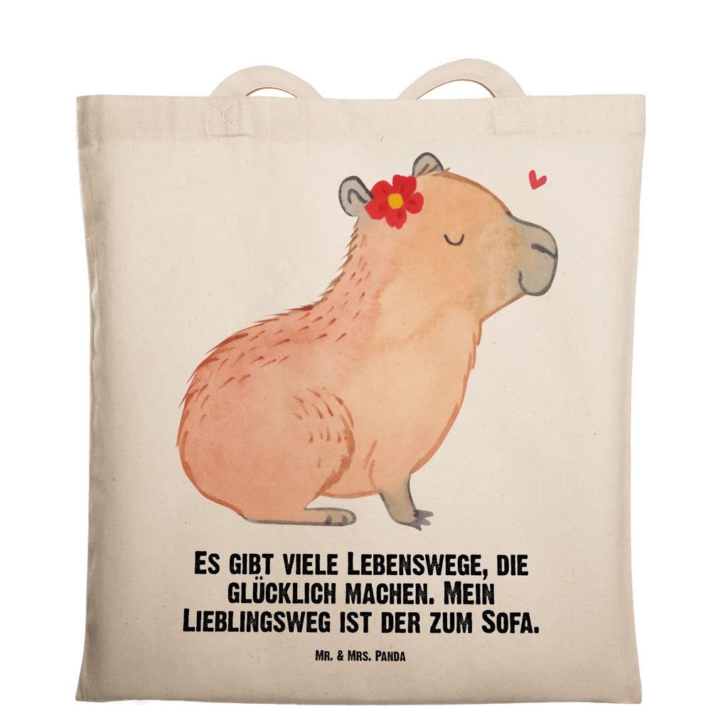 Tragetasche Capybara Blume Beuteltasche, Beutel, Einkaufstasche, Jutebeutel, Stoffbeutel, Tasche, Shopper, Umhängetasche, Strandtasche, Schultertasche, Stofftasche, Tragetasche, Badetasche, Jutetasche, Einkaufstüte, Laptoptasche, Tiermotive, Gute Laune, lustige Sprüche, Tiere, Capybara