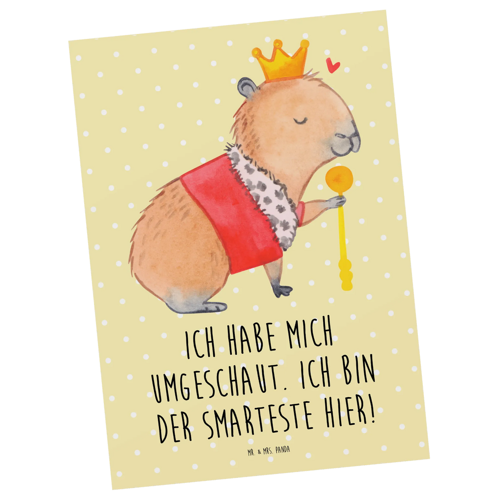 Postkarte Capybara König Postkarte, Karte, Geschenkkarte, Grußkarte, Einladung, Ansichtskarte, Geburtstagskarte, Einladungskarte, Dankeskarte, Ansichtskarten, Einladung Geburtstag, Einladungskarten Geburtstag, Tiermotive, Gute Laune, lustige Sprüche, Tiere, Capybara, König