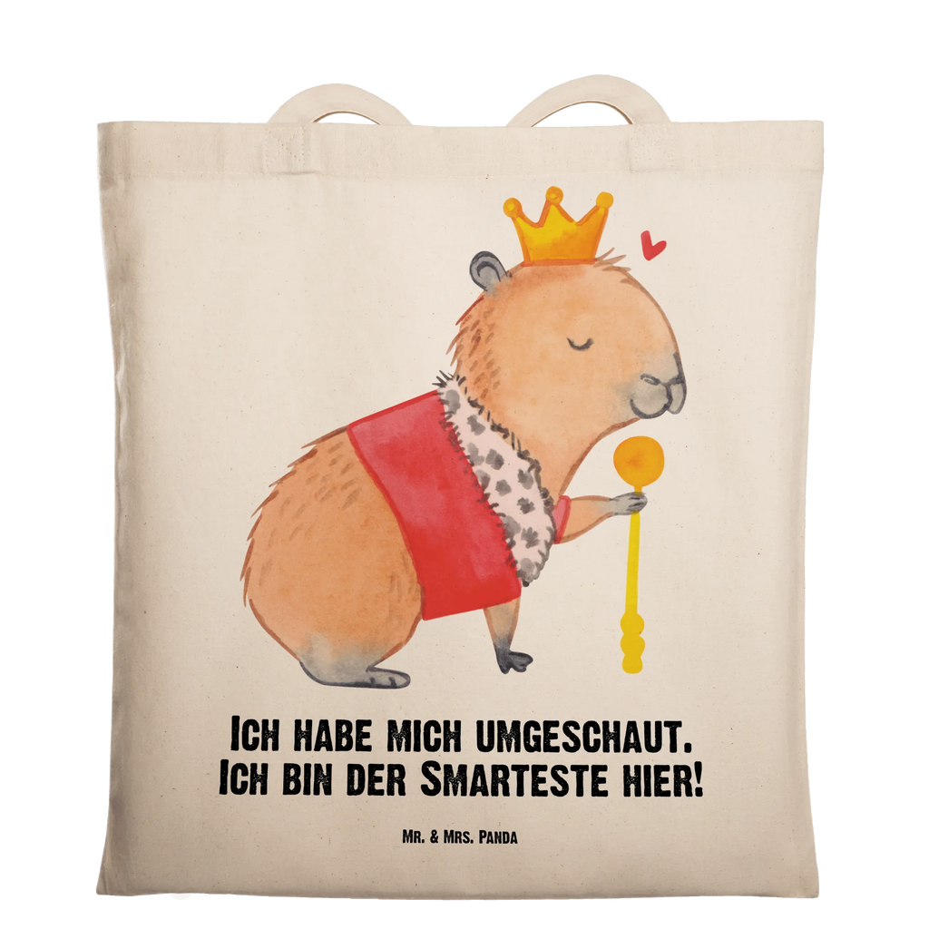 Tragetasche Capybara König Beuteltasche, Beutel, Einkaufstasche, Jutebeutel, Stoffbeutel, Tasche, Shopper, Umhängetasche, Strandtasche, Schultertasche, Stofftasche, Tragetasche, Badetasche, Jutetasche, Einkaufstüte, Laptoptasche, Tiermotive, Gute Laune, lustige Sprüche, Tiere, Capybara, König