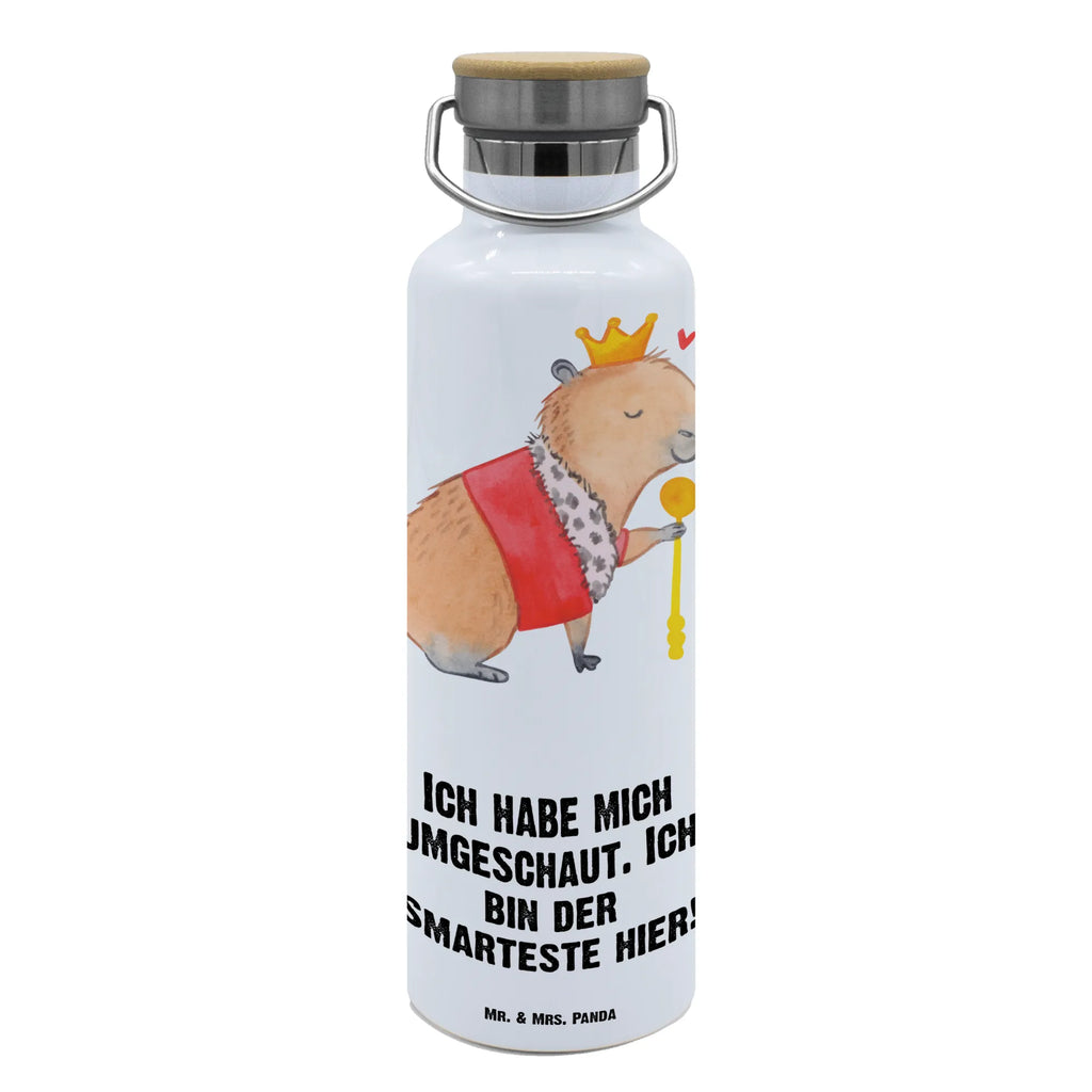 Trinkflasche Capybara König Thermosflasche, Isolierflasche, Edelstahl, Trinkflasche, isoliert, Wamrhaltefunktion, Sportflasche, Flasche zum Sport, Sportlerflasche, Tiermotive, Gute Laune, lustige Sprüche, Tiere, Capybara, König