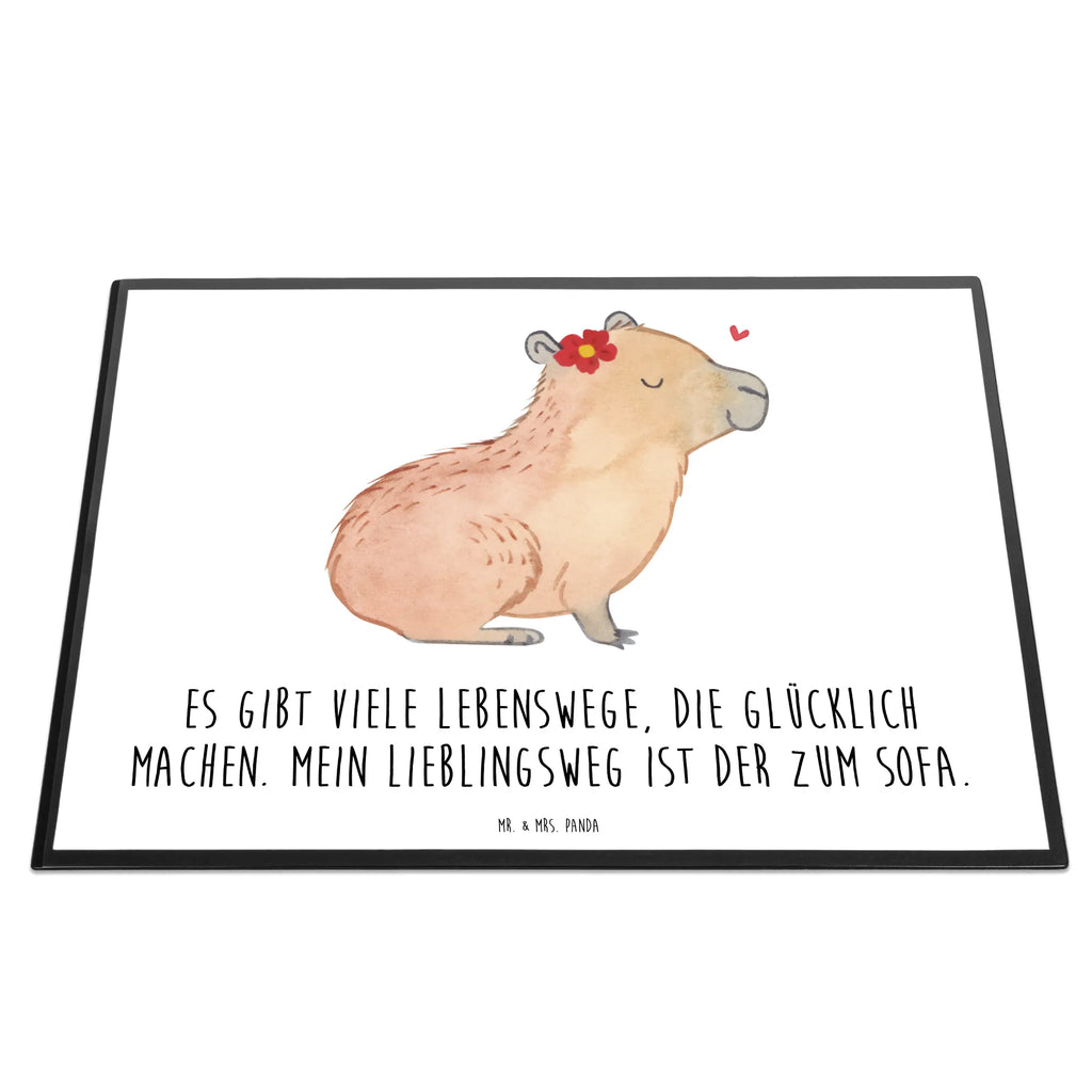 Schreibtischunterlage Capybara Blume Schreibunterlage, Schreibtischauflage, Bürobedarf, Büroartikel, Schreibwaren, Schreibtisch Unterlagen, Schreibtischunterlage Groß, Tiermotive, Gute Laune, lustige Sprüche, Tiere, Capybara