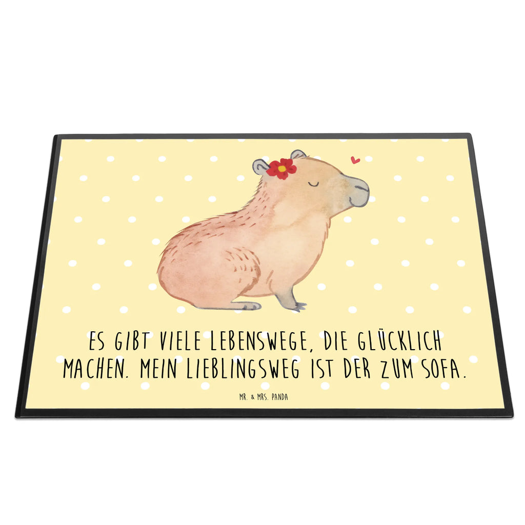 Schreibtischunterlage Capybara Blume Schreibunterlage, Schreibtischauflage, Bürobedarf, Büroartikel, Schreibwaren, Schreibtisch Unterlagen, Schreibtischunterlage Groß, Tiermotive, Gute Laune, lustige Sprüche, Tiere, Capybara