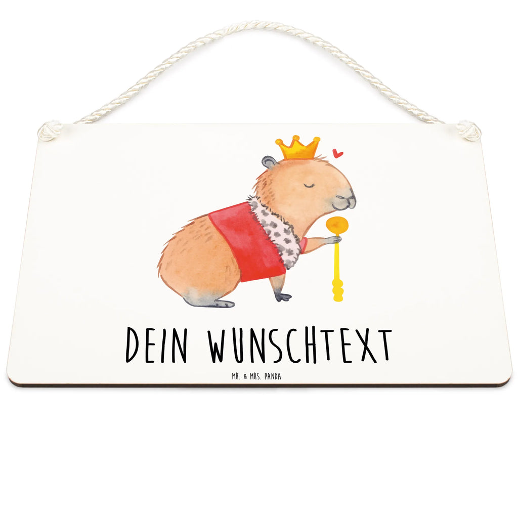 Personalisiertes Deko Schild Capybara König Dekoschild, Deko Schild, Schild, Tür Schild, Türschild, Holzschild, Wandschild, Wanddeko, Tiermotive, Gute Laune, lustige Sprüche, Tiere, Capybara, König