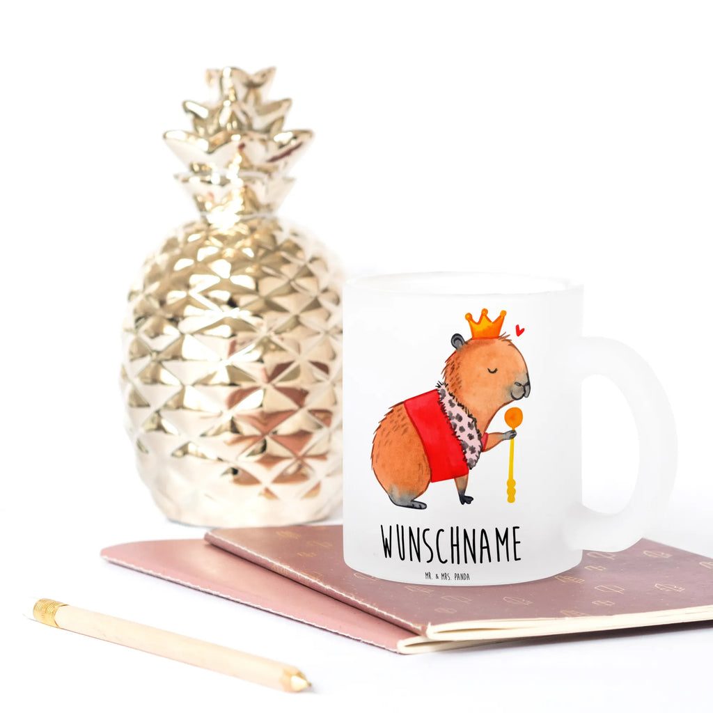 Personalisierte Teetasse Capybara König Personalisierte Teetasse, Personalisiertes Teeglas, Personalisierter Teebecher, Personalisierte Glas Teetasse, Personalisierte Teetasse aus Glas, Teetasse mit Namen, Teeglas mit Namen, Teebecher mit Namen, Glas Teetasse mit Namen, Teetasse aus Glas mit Namen, Teetasse Wunschname, Teetasse selbst gestalten., Tiermotive, Gute Laune, lustige Sprüche, Tiere, Capybara, König