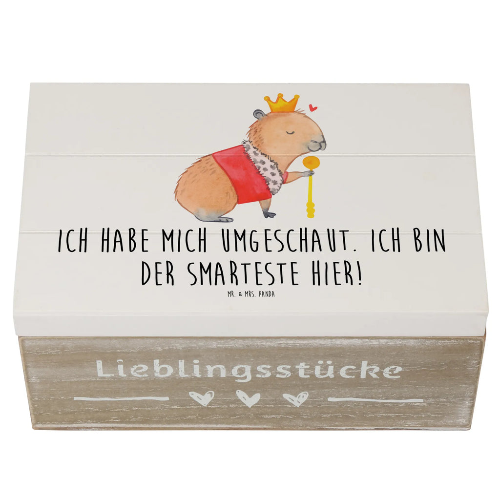 Holzkiste Capybara König Holzkiste, Kiste, Schatzkiste, Truhe, Schatulle, XXL, Erinnerungsbox, Erinnerungskiste, Dekokiste, Aufbewahrungsbox, Geschenkbox, Geschenkdose, Tiermotive, Gute Laune, lustige Sprüche, Tiere, Capybara, König