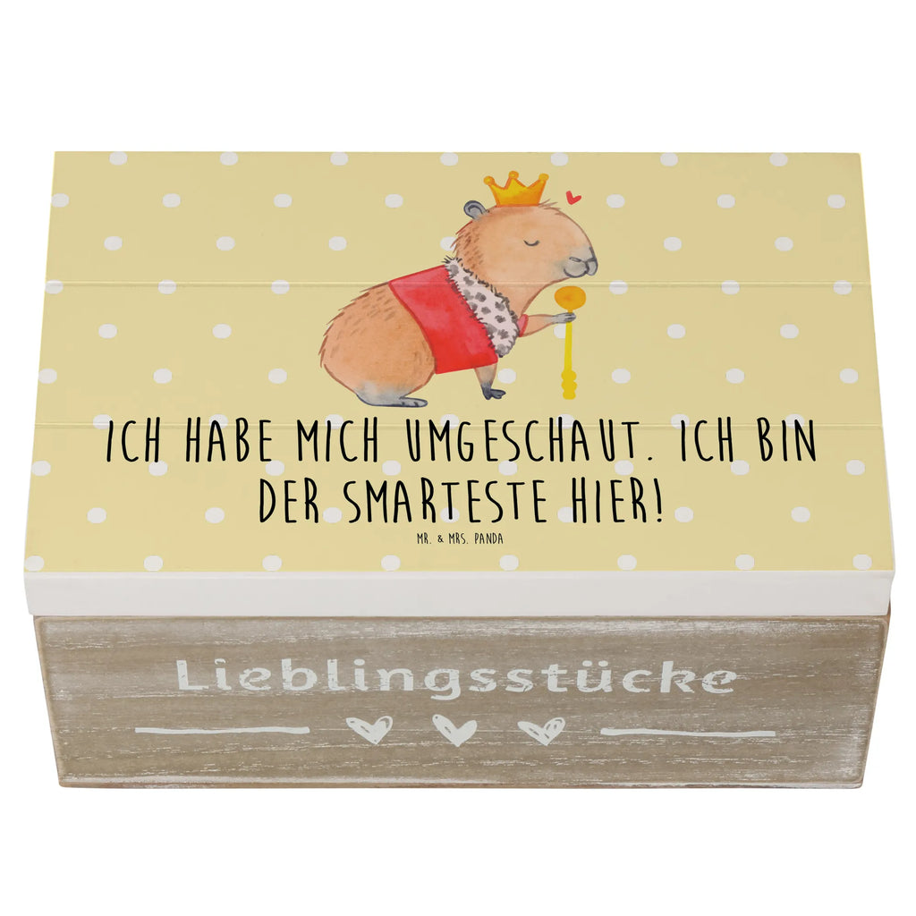 Holzkiste Capybara König Holzkiste, Kiste, Schatzkiste, Truhe, Schatulle, XXL, Erinnerungsbox, Erinnerungskiste, Dekokiste, Aufbewahrungsbox, Geschenkbox, Geschenkdose, Tiermotive, Gute Laune, lustige Sprüche, Tiere, Capybara, König