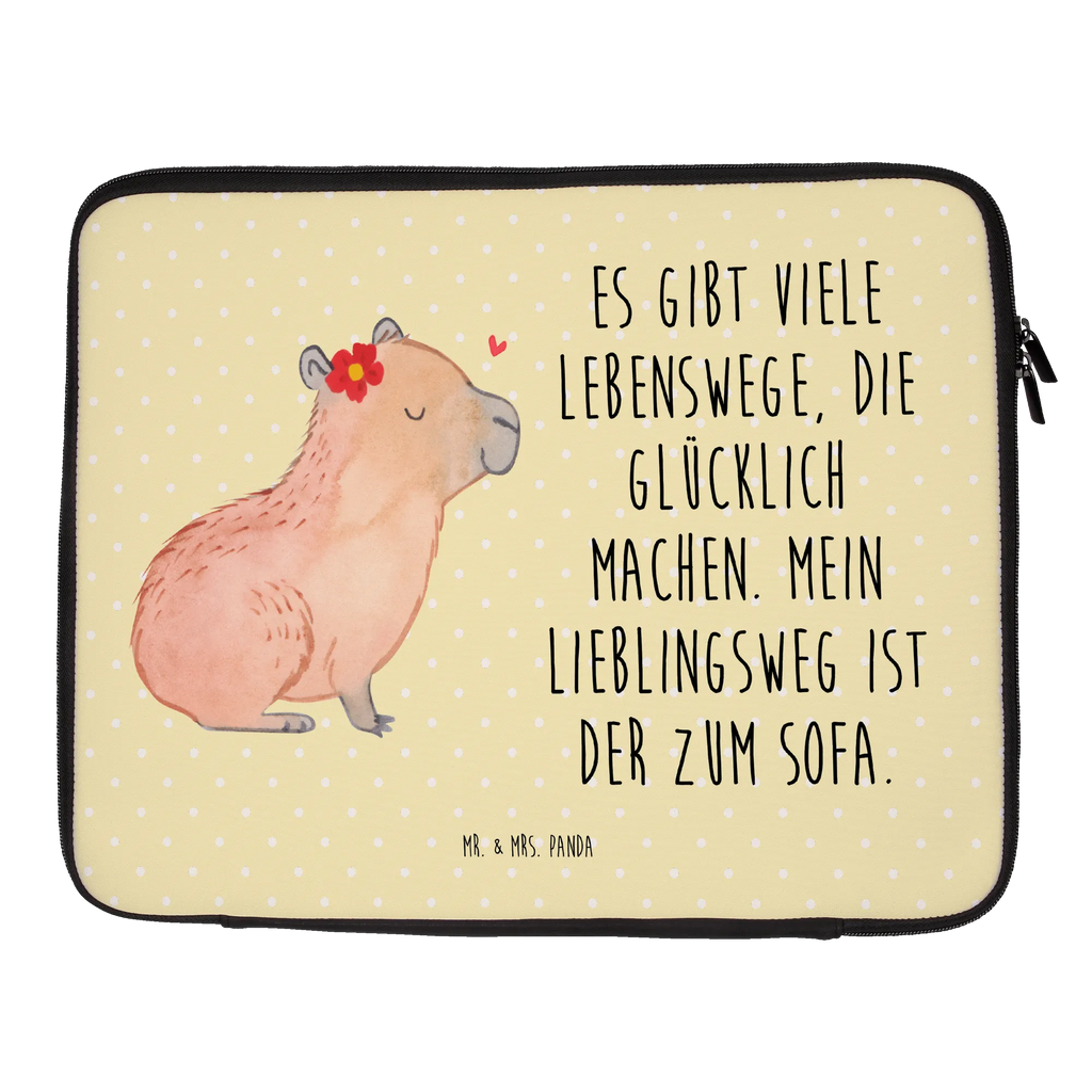 Notebook Tasche Capybara Blume Notebook Tasche, Laptop, Computertasche, Tasche, Notebook-Tasche, Notebook-Reisehülle, Notebook Schutz, Tiermotive, Gute Laune, lustige Sprüche, Tiere, Capybara