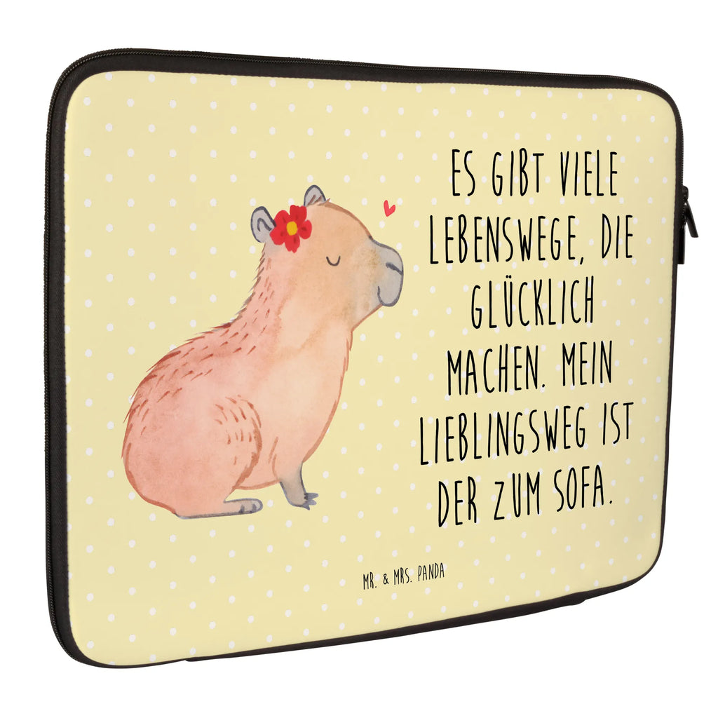 Notebook Tasche Capybara Blume Notebook Tasche, Laptop, Computertasche, Tasche, Notebook-Tasche, Notebook-Reisehülle, Notebook Schutz, Tiermotive, Gute Laune, lustige Sprüche, Tiere, Capybara