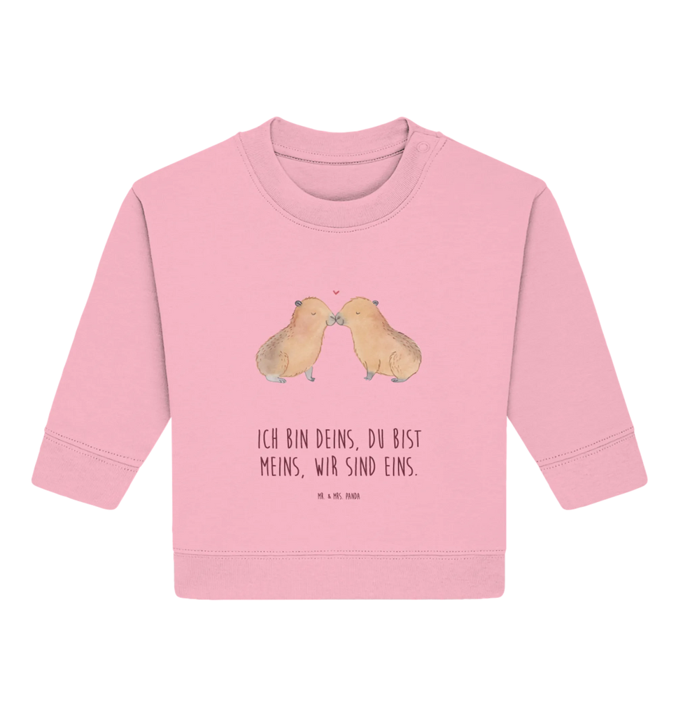 Organic Baby Pullover Capybara Liebe Baby Bullover, Baby Sweatshirt, Tiermotive, Gute Laune, lustige Sprüche, Tiere, Capybara, Liebe, verliebt, Paar, Jahrestag, Kuschel Capybaras, Tierliebe, Romantisches Geschenk, Handgezeichnet, Verschmolzen, Geschenkidee, Beziehung, Partnertiere, Ich bin deins, Du bist meins, Liebesspruch, Herzlich, Valentinstag, Ehejubiläum, Liebesbeweis