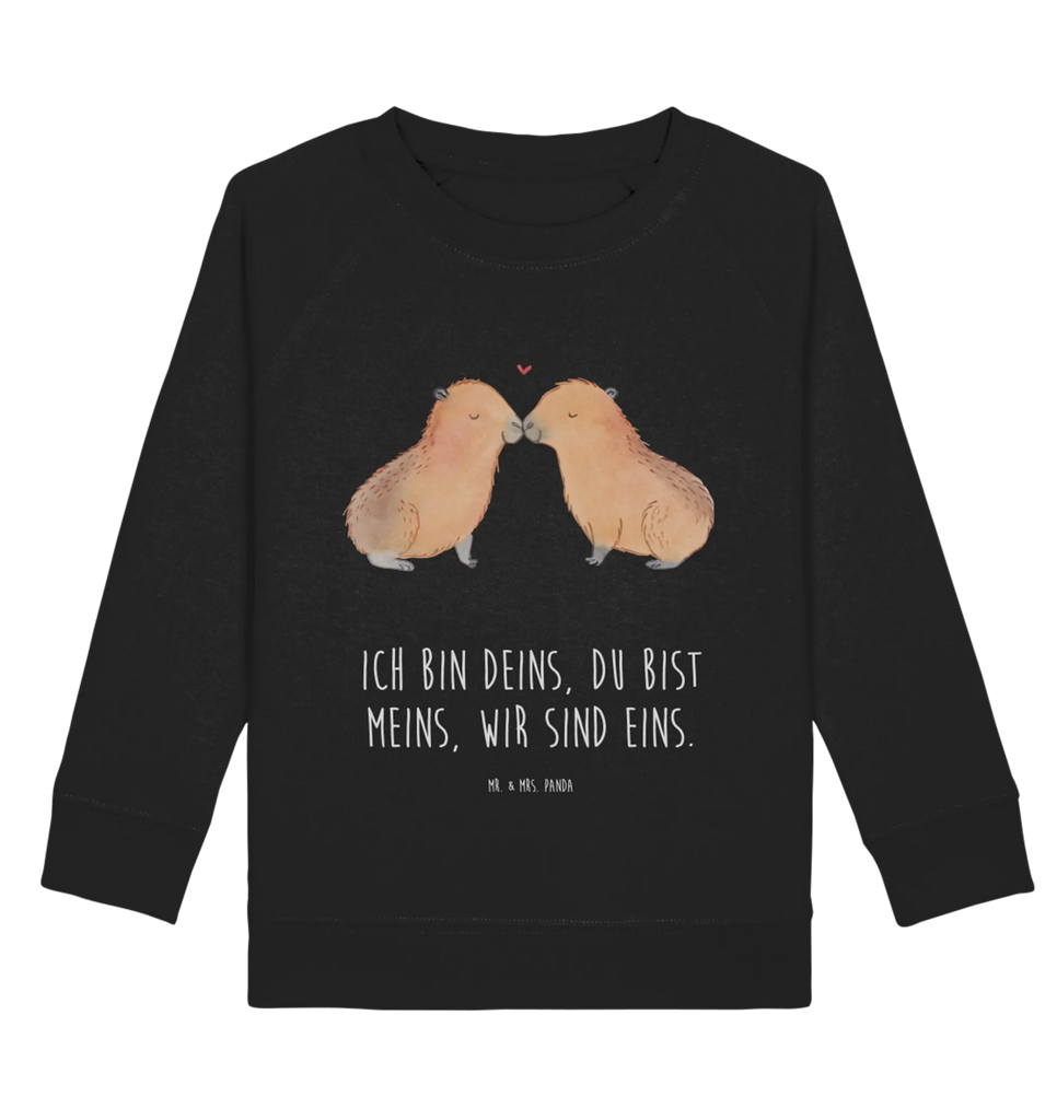 Organic Kinder Pullover Capybara Liebe Kinder Pullover, Kinder Sweatshirt, Jungen, Mädchen, Tiermotive, Gute Laune, lustige Sprüche, Tiere, Capybara, Liebe, verliebt, Paar, Jahrestag, Kuschel Capybaras, Tierliebe, Romantisches Geschenk, Handgezeichnet, Verschmolzen, Geschenkidee, Beziehung, Partnertiere, Ich bin deins, Du bist meins, Liebesspruch, Herzlich, Valentinstag, Ehejubiläum, Liebesbeweis