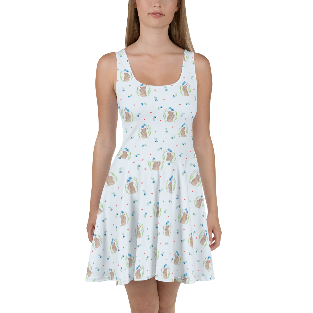 Sommerkleid Hase Blume Muster Sommerkleid, Kleid, Skaterkleid, Ostern, Osterhase, Ostergeschenke, Osternest, Osterdeko, Geschenke zu Ostern, Ostern Geschenk, Ostergeschenke Kinder, Ostern Kinder, Hase, Kaninchen, Kind, Taufe, Taufgeschenk, Geburt, Schwangerschaft, erstes Kind, Kindergeburtstag, Geburtstag, Hoffnung, Träume