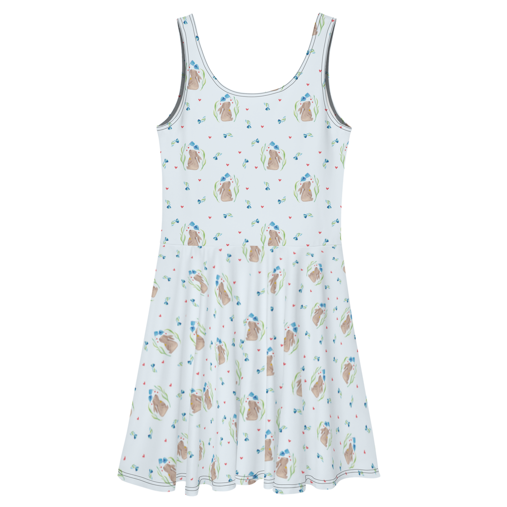 Sommerkleid Hase Blume Muster Sommerkleid, Kleid, Skaterkleid, Ostern, Osterhase, Ostergeschenke, Osternest, Osterdeko, Geschenke zu Ostern, Ostern Geschenk, Ostergeschenke Kinder, Ostern Kinder, Hase, Kaninchen, Kind, Taufe, Taufgeschenk, Geburt, Schwangerschaft, erstes Kind, Kindergeburtstag, Geburtstag, Hoffnung, Träume