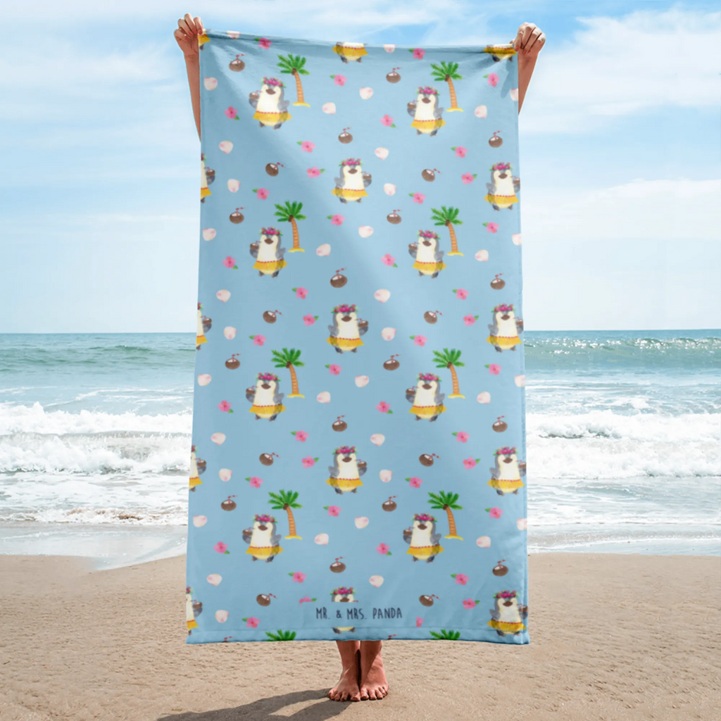 XL Badehandtuch Pinguin Kokosnuss Muster Handtuch, Badetuch, Duschtuch, Strandtuch, Saunatuch, Pinguin, Aloha, Hawaii, Urlaub, Kokosnuss, Pinguine