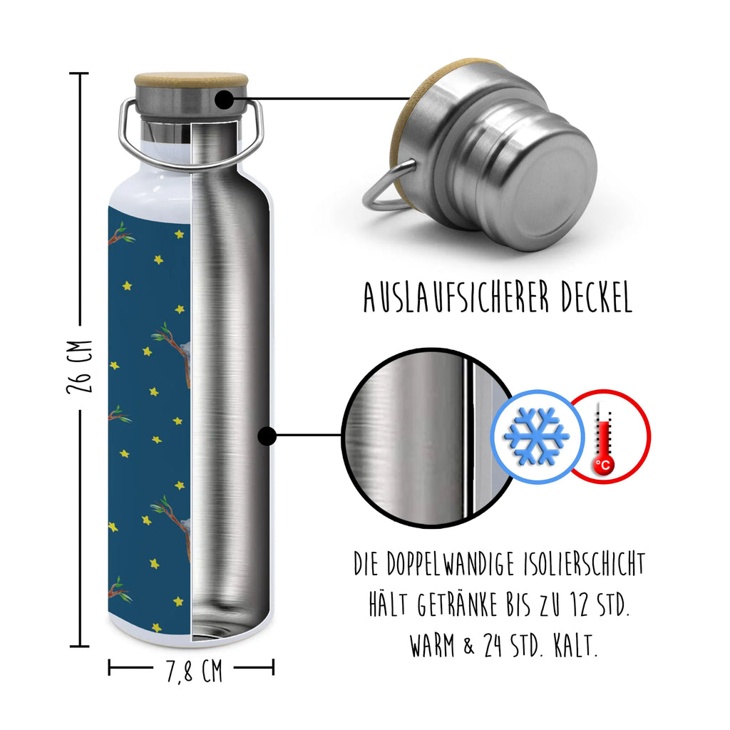 Trinkflasche Koalabär Muster Thermosflasche, Isolierflasche, Edelstahl, Trinkflasche, isoliert, Wamrhaltefunktion, Sportflasche, Flasche zum Sport, Sportlerflasche, Tiermotive, Gute Laune, lustige Sprüche, Tiere, Koala, träumen, Traum, schlafen, Schlafzimmer, Traumland, Bär, Koalabär