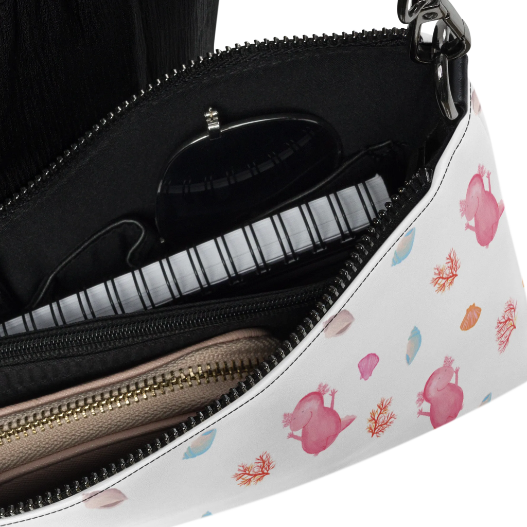 Handtasche Axolotl Hurra Muster Handtasche, Umhängetasche, Henkeltasche, Taschen, Damentasche, Handtaschen Damen, Handtasche Damen, Umhängetasche Damen, Shopper Tasche, Kleine Umhängetasche, Abendtasche, Damen Umhängetasche, Kleine Handtasche Damen, Axolotl, Molch, Axolot, Schwanzlurch, Lurch, Lurche, fröhlich, Spaß, Freude, Motivation, Zufriedenheit