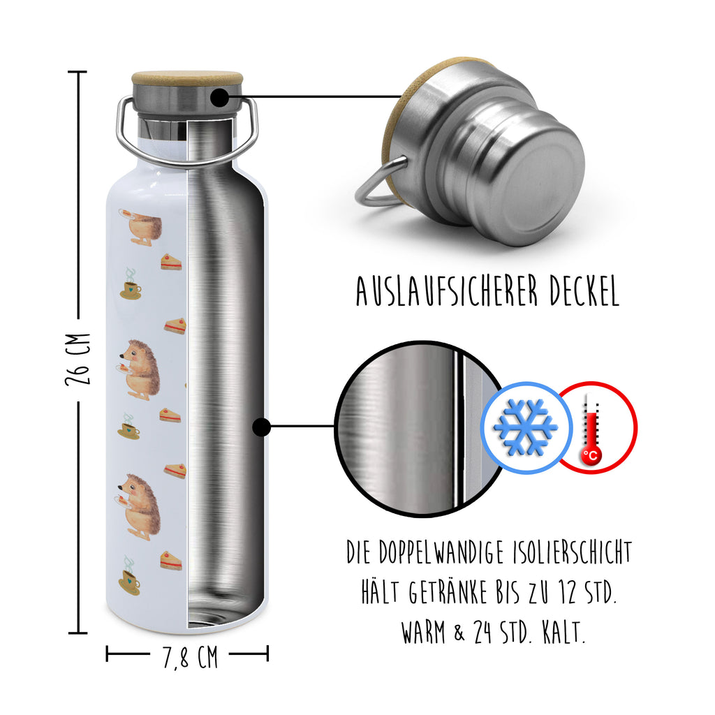 Trinkflasche Igel Kuchenstück Muster Thermosflasche, Isolierflasche, Edelstahl, Trinkflasche, isoliert, Wamrhaltefunktion, Sportflasche, Flasche zum Sport, Sportlerflasche, Tiermotive, Gute Laune, lustige Sprüche, Tiere, Igel, Essen Spruch, Kuchen, Backen Geschenk, Kuchen backen, Einladung Party, Geburtstagskuchen, Torte