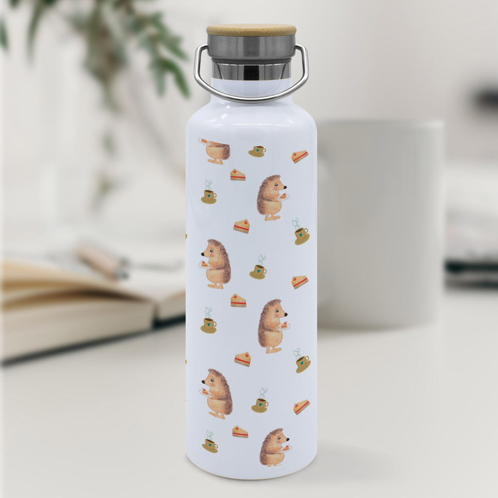 Trinkflasche Igel Kuchenstück Muster Thermosflasche, Isolierflasche, Edelstahl, Trinkflasche, isoliert, Wamrhaltefunktion, Sportflasche, Flasche zum Sport, Sportlerflasche, Tiermotive, Gute Laune, lustige Sprüche, Tiere, Igel, Essen Spruch, Kuchen, Backen Geschenk, Kuchen backen, Einladung Party, Geburtstagskuchen, Torte