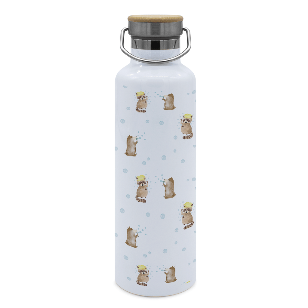 Trinkflasche Waschbär Muster Thermosflasche, Isolierflasche, Edelstahl, Trinkflasche, isoliert, Wamrhaltefunktion, Sportflasche, Flasche zum Sport, Sportlerflasche, Tiermotive, Gute Laune, lustige Sprüche, Tiere, Waschbär, Tagträumen, Plan, Fröhlich, waschen, Seifenblasen