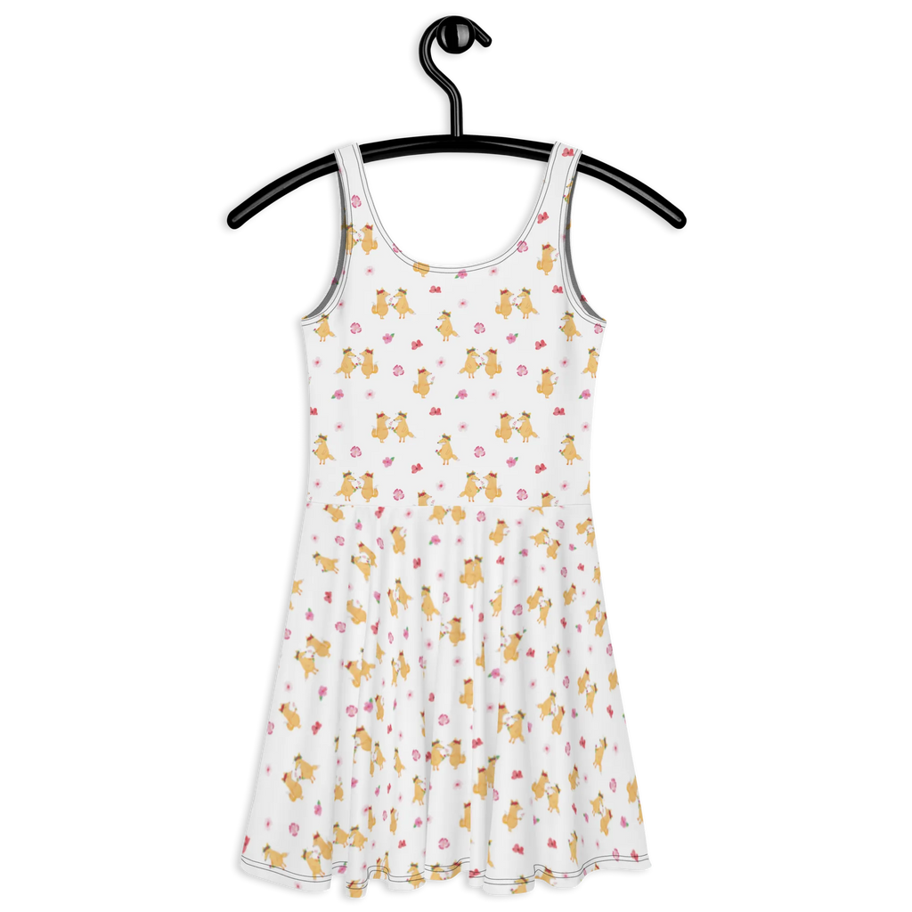 Sommerkleid Fuchs Blumen Muster Sommerkleid, Kleid, Skaterkleid, Fuchs, Füchse, Fox, Liebe, Freundin, Fuchsmädchen, Blumenmädchen, Freundinnen, Liebesbeweis, Blume, Blumen, Motivation, Freude, ich, mich, Selbstliebe