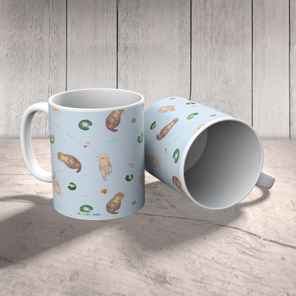 Tasse Otter Muschel Muster Tasse, Kaffeetasse, Teetasse, Becher, Kaffeebecher, Teebecher, Keramiktasse, Porzellantasse, Büro Tasse, Geschenk Tasse, Tasse Sprüche, Tasse Motive, Kaffeetassen, Tasse bedrucken, Designer Tasse, Cappuccino Tassen, Schöne Teetassen, Otter, Fischotter, Seeotter, Otterliebe, grübeln, träumen, Motivation, Tagträumen, Büro