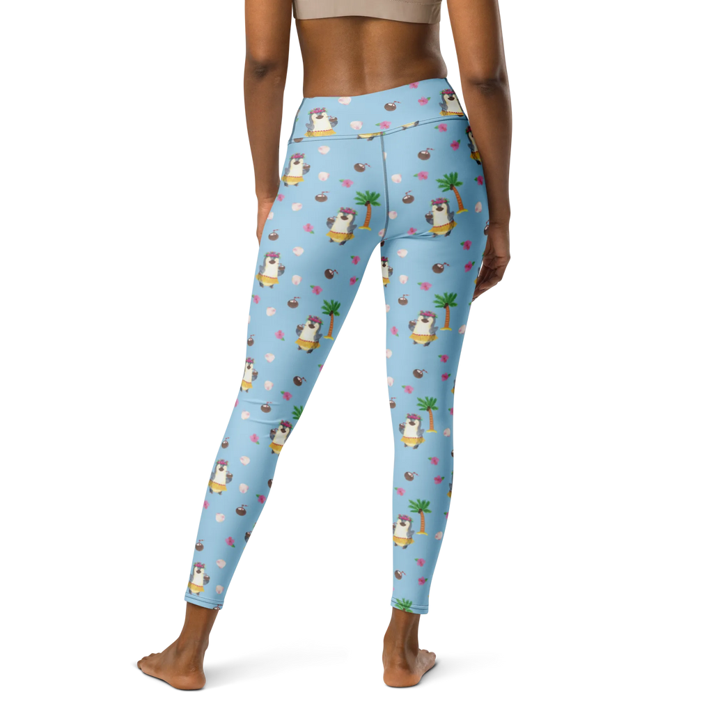 Yogahose Pinguin Kokosnuss Muster Yogapants, Yogaleggings, Yogaleggins, Yogahose Damen, Yogahose, Frauen, Yogahose Mädchen, Yogahose Kinder, Yogahose Herren, Yogahose Männer, Pinguin, Aloha, Hawaii, Urlaub, Kokosnuss, Pinguine