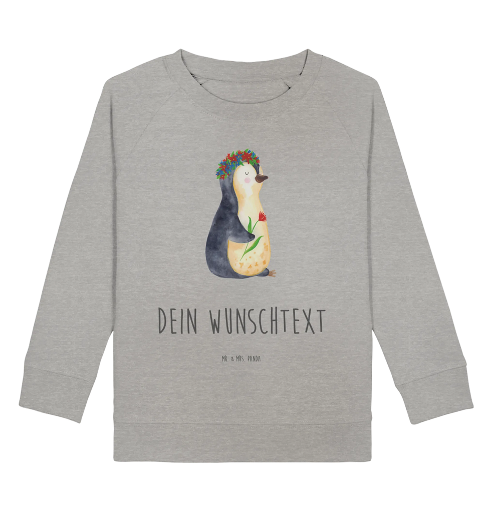 Personalisierter Kinder Pullover Pinguin Blumenkranz Personalisierter Kinder Pullover, Personalisiertes Kinder Sweatshirt, Jungen, Mädchen, Pinguin, Pinguine, Blumenkranz, Universum, Leben, Wünsche, Ziele, Lebensziele, Motivation, Lebenslust, Liebeskummer, Geschenkidee