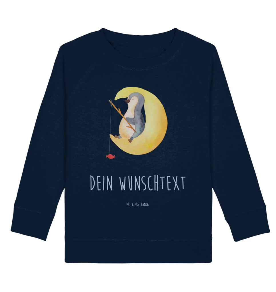 Personalisierter Kinder Pullover Pinguin Mond Personalisierter Kinder Pullover, Personalisiertes Kinder Sweatshirt, Jungen, Mädchen, Pinguin, Pinguine, Spruch, schlafen, Nachtruhe, Einschlafen, Schlafzimmer, Schlafstörungen, Gästezimmer