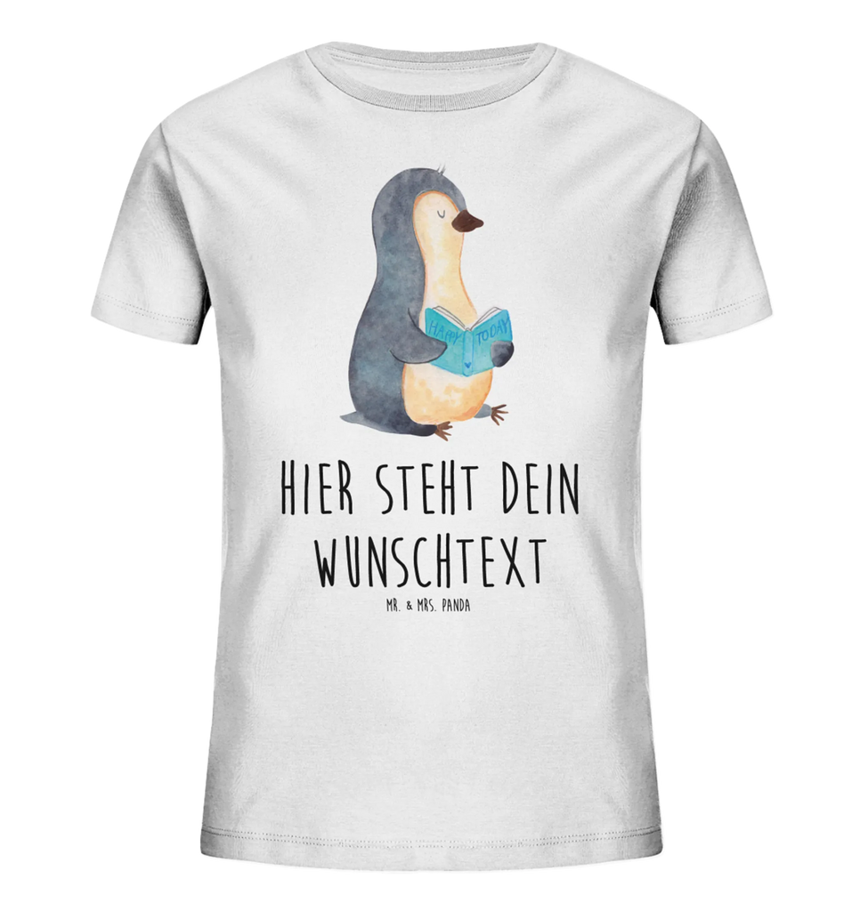 Personalisiertes Kinder T-Shirt Pinguin Buch Personalisiertes Kinder T-Shirt, Pinguin, Pinguine, Buch, Lesen, Bücherwurm, Nichtstun, Faulenzen, Ferien, Urlaub, Freizeit