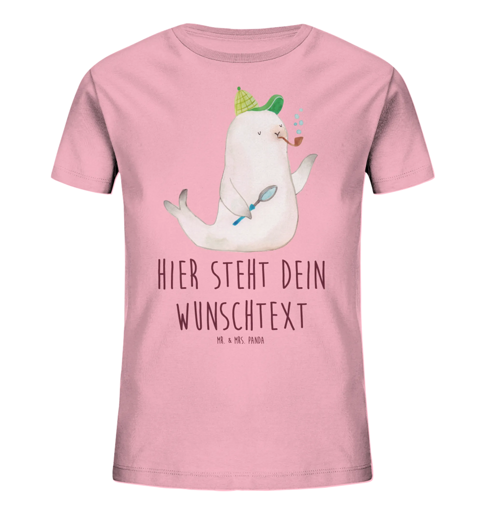 Personalisiertes Kinder T-Shirt Robbe Sherlock Personalisiertes Kinder T-Shirt, Tiermotive, Gute Laune, lustige Sprüche, Tiere