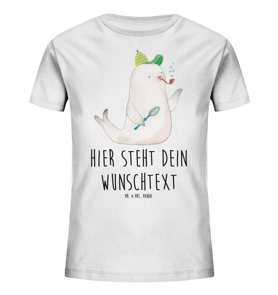 Personalisiertes Kinder T-Shirt Robbe Sherlock Personalisiertes Kinder T-Shirt, Tiermotive, Gute Laune, lustige Sprüche, Tiere