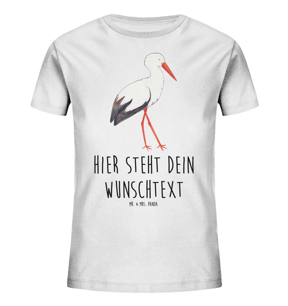 Personalisiertes Kinder T-Shirt Storch Personalisiertes Kinder T-Shirt, Tiermotive, Gute Laune, lustige Sprüche, Tiere, Storch, Störche, Schwangerschaft, Geburt, Mutter, Mütter, Mutter werden, Schwanger, Babybauch, Baby