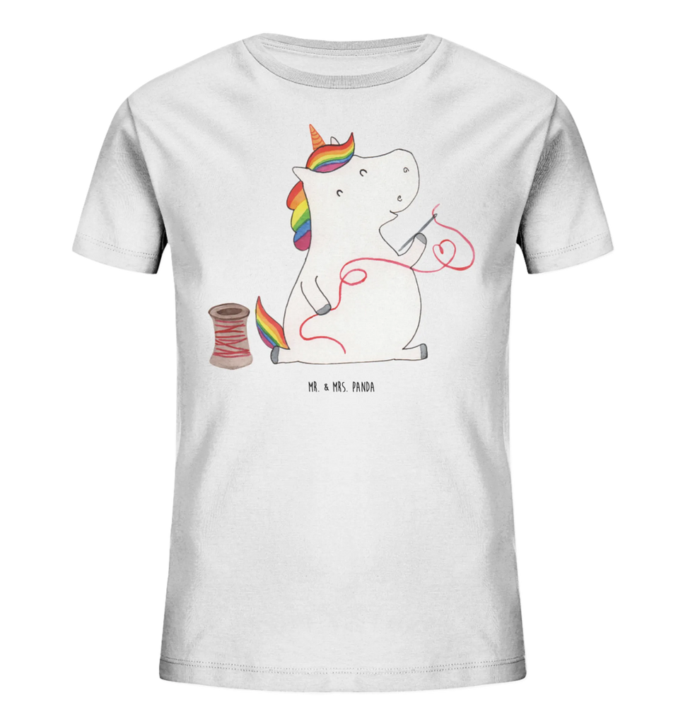 Organic Kinder T-Shirt Einhorn Näherin Kinder T-Shirt, Kinder T-Shirt Mädchen, Kinder T-Shirt Jungen, Einhorn, Einhörner, Einhorn Deko, Pegasus, Unicorn, Näherin, nähen, Mädchen, Freundin, Häkeln, Stricken, basteln, Nähzimmer