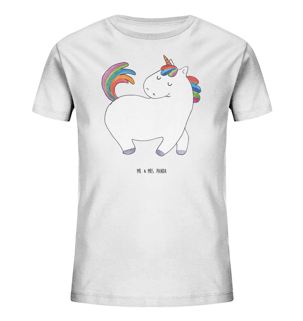 Organic Kinder T-Shirt Einhorn Stolzieren Kinder T-Shirt, Kinder T-Shirt Mädchen, Kinder T-Shirt Jungen, Einhorn, Einhörner, Einhorn Deko, Pegasus, Unicorn, stolz, anders, bunt, Pferd, Reiter, Reiten, Freundin, Geschenk