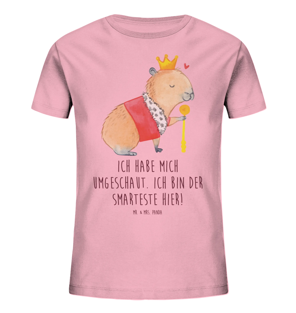 Organic Kinder T-Shirt Capybara König Kinder T-Shirt, Kinder T-Shirt Mädchen, Kinder T-Shirt Jungen, Tiermotive, Gute Laune, lustige Sprüche, Tiere, Capybara, König