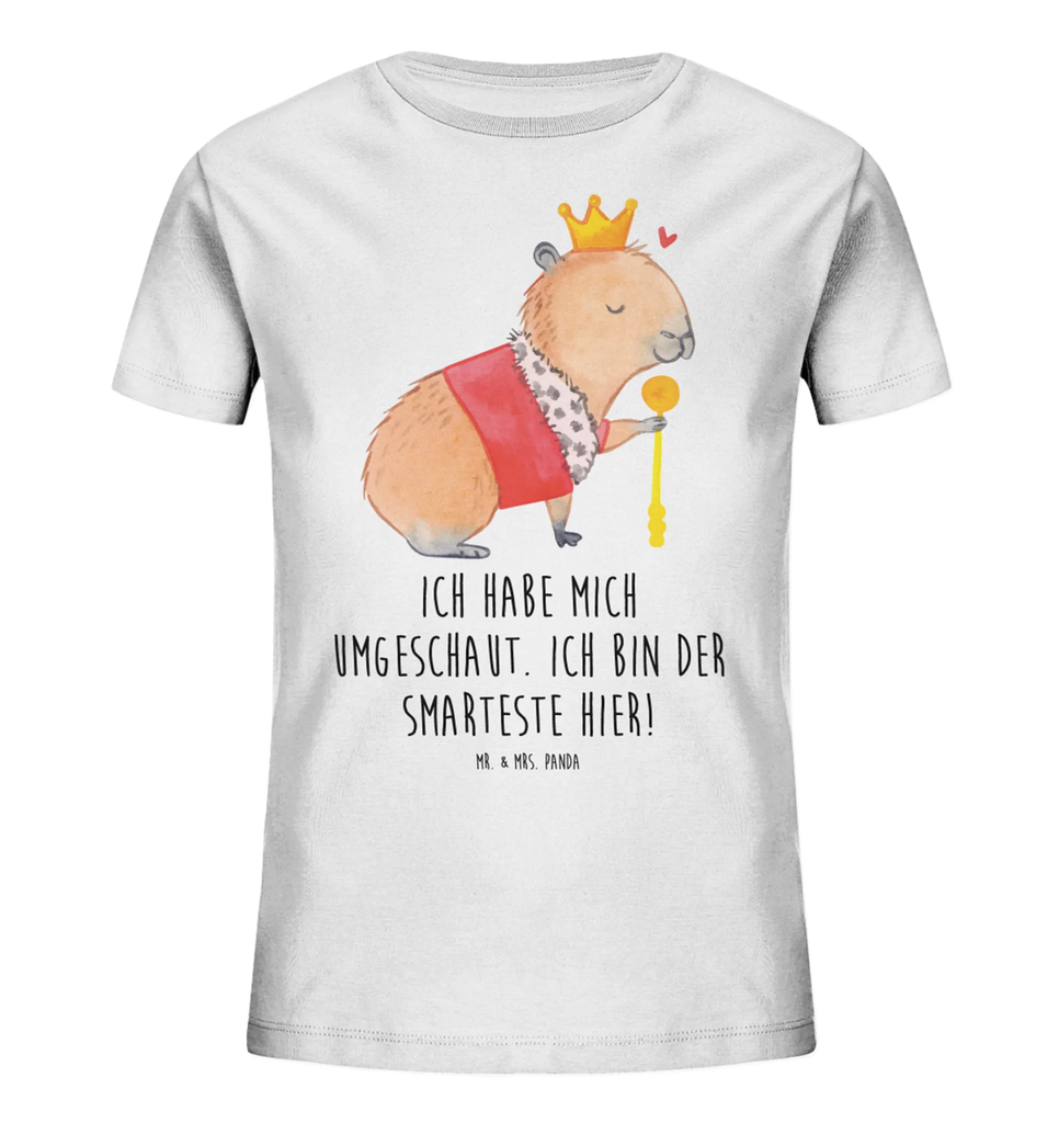 Organic Kinder T-Shirt Capybara König Kinder T-Shirt, Kinder T-Shirt Mädchen, Kinder T-Shirt Jungen, Tiermotive, Gute Laune, lustige Sprüche, Tiere, Capybara, König