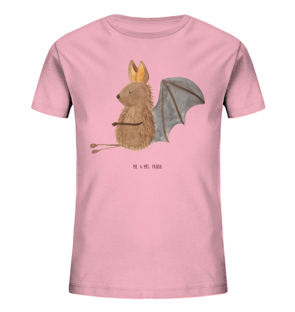 Organic Kinder T-Shirt Fledermaus Sitzen Kinder T-Shirt, Kinder T-Shirt Mädchen, Kinder T-Shirt Jungen, Tiermotive, Gute Laune, lustige Sprüche, Tiere, Fledermaus, Fledermäuse, Motivation, entspannen