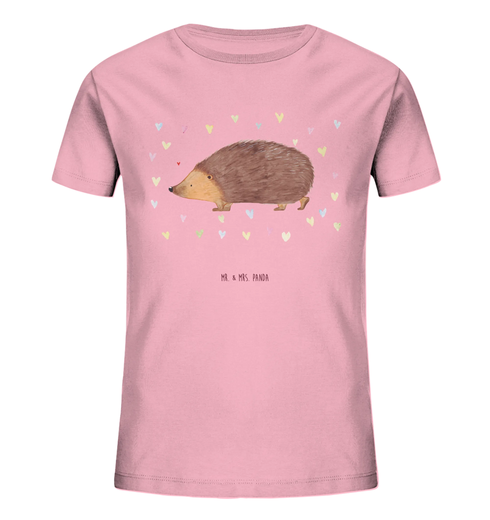 Organic Kinder T-Shirt Igel Herzen Kinder T-Shirt, Kinder T-Shirt Mädchen, Kinder T-Shirt Jungen, Tiermotive, Gute Laune, lustige Sprüche, Tiere, Liebe, Herz, Herzen, Igel, Vertrauen, Kuss, Leben